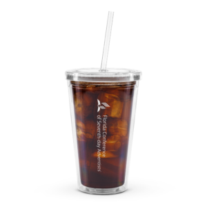 Clear plastic tumbler