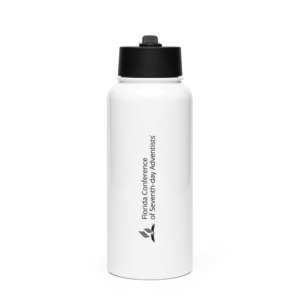 Stainless steel bottle with straw lid